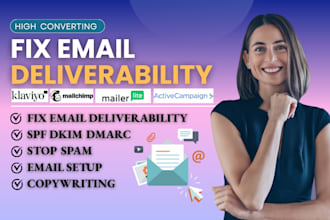 fix email deliverability, spf dkim dmarc setup to stop spam landing