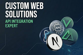 do next js, vue js, nuxt js developer, custom web solutions, API integration