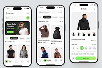build ecommerce app or marketplace app with ecommerce website and online store