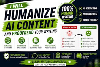 proofread and edit ai content  professionally