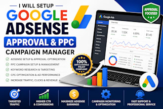 setup google adsense approval PPC campaign manager
