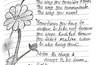 provide neat handwritten letters and notes
