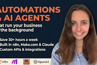 build automations and ai agents in n8n, make, claude to save you hours