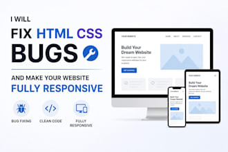 fix HTML CSS bugs and make your website fully responsive