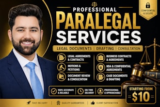 provide legal consulting draft contracts agreements appeals as a paralegal