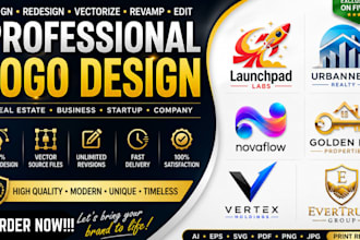 combine, edit revamp fix signature logo for real estate company and business