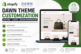 customize shopify dawn theme, fix bugs and improve UI