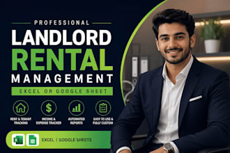 create landlord rental management, expense tracker excel or google spreadsheet