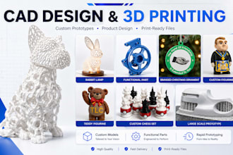 design 3d cad models for product prototyping and 3d printing