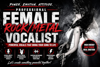 powerful female rock aggressive metal vocal, fry scream deathcore metal growls