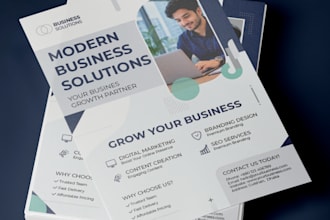 design modern corporate flyer or business flyer