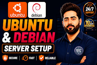 install configure and maintain ubuntu debian server for you