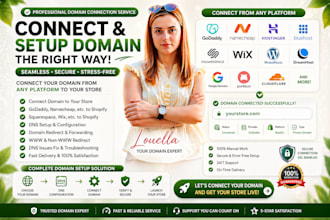 connect domain from godaddy, squarespace to shopify, redirect domain, fix dns