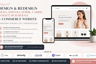 design redesign tilda simvoly dorik carrd ucraft builderall ecommerce website