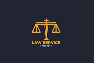 do logo for legal, lawyer, attorney and law firm with copyrights
