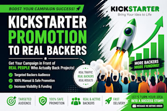 boost kickstarter crowdfunding campaign promotion to real backers list