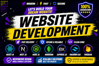 deliver expert reactjs, nextjs, nodejs, and mern stack website