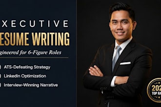 write a professional executive resume, CV, and linkedin profile