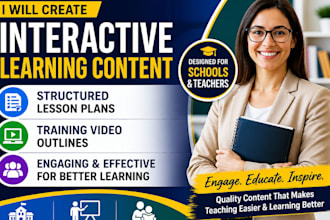 create interactive course content, design tutorial training video course
