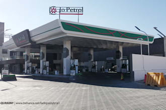 do professional 3d petrol station design