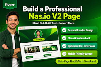 create a fully branded, professional nasio v2 page that reflects your identity
