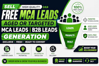 sell free mca leads aged or targeted mca leads