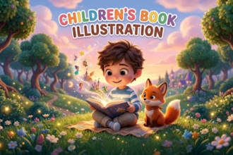 children story book illustration children story children story book illustration