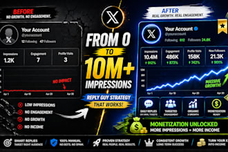 be your x reply guy for organic growth x engagement and monetization boost
