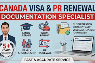 prepare and organize documents for canadian visa applications