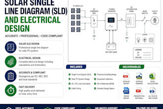 create solar single line diagram sld and electrical design