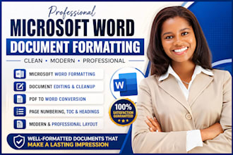 microsoft word document formatting, editing, and design