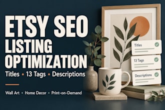optimize your etsy SEO titles, tags and product descriptions