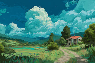 make amazing fantasy environment landscape