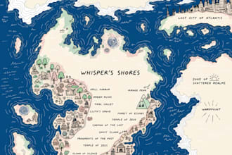 do draw a custom map for fantasy, scifi, book or boardgame