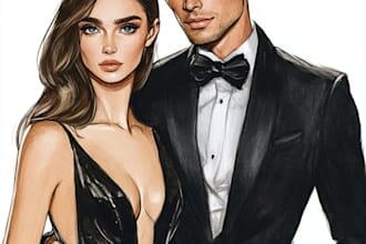 make a fashion illustration