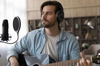 compose a country song, acoustic guitar, male vocalist as a male country singer