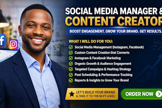 manage your social media create engaging content to grow your instagram facebook