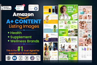 design amazon a plus content and listing images for health supplement brands
