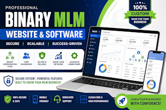 build binary MLM website and software with secure compensation plan