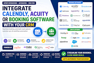 integrate calendly, acuity or booking software with your CRM