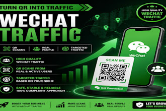 promote your wechat qr code and increase real qr scans and social traffic