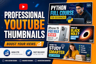 design eyecatching youtube thumbnails for educational and tech content