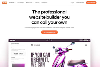 design a website using the duda website builder