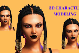do 3d character modeling, 3d realistic, 3d game
