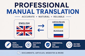 manual english to ukrainian and russian translation