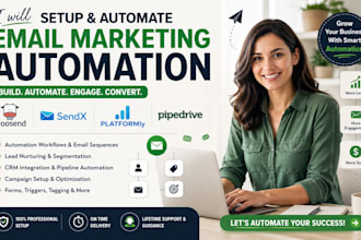 setup email automation moosend sendx platformly marketing automation pipedrive