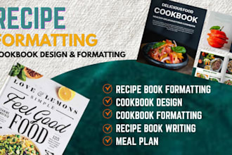 create recipe book formatting, cookbook formatting and cookbook design