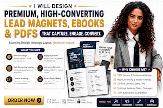 design premium, high conversion lead magnet, ebooks and pdfs
