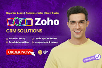 setup zoho CRM, zoho one, zoho email campaign, zoho form, zoho books, zoho sites