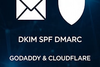 setup domain dns dkim spf dmarc for godaddy and cloudflare